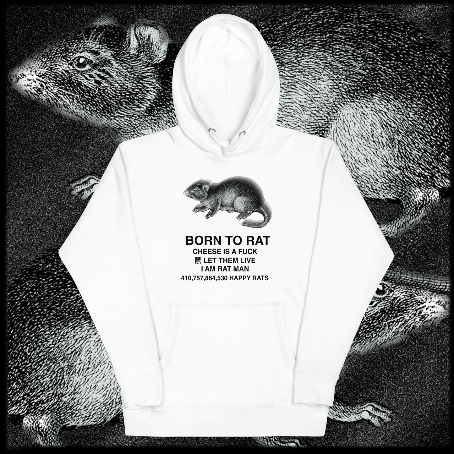 born to rat hoodie