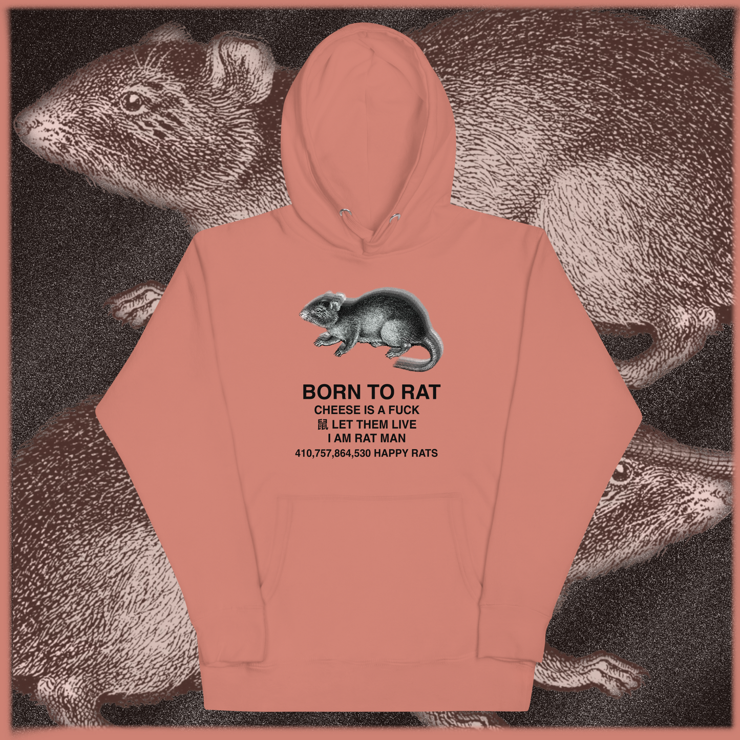 born to rat hoodie