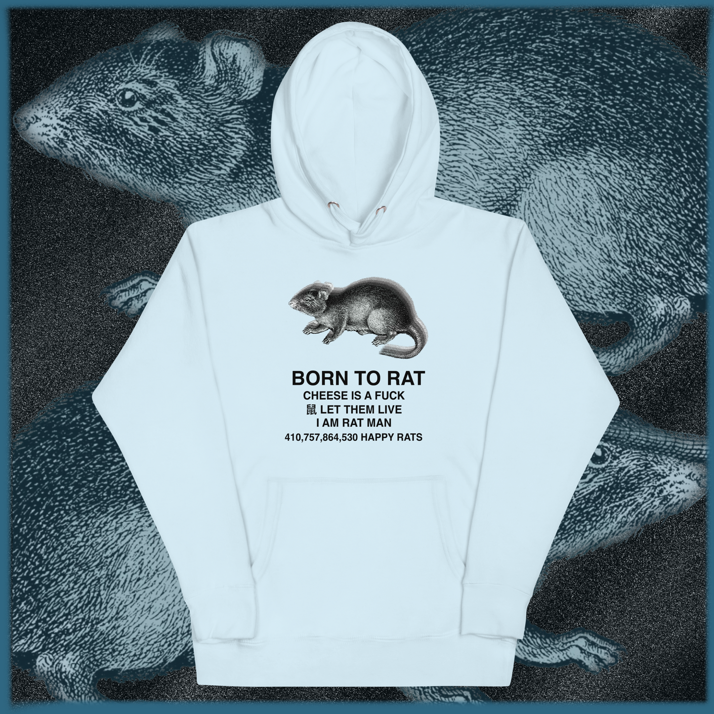 born to rat hoodie