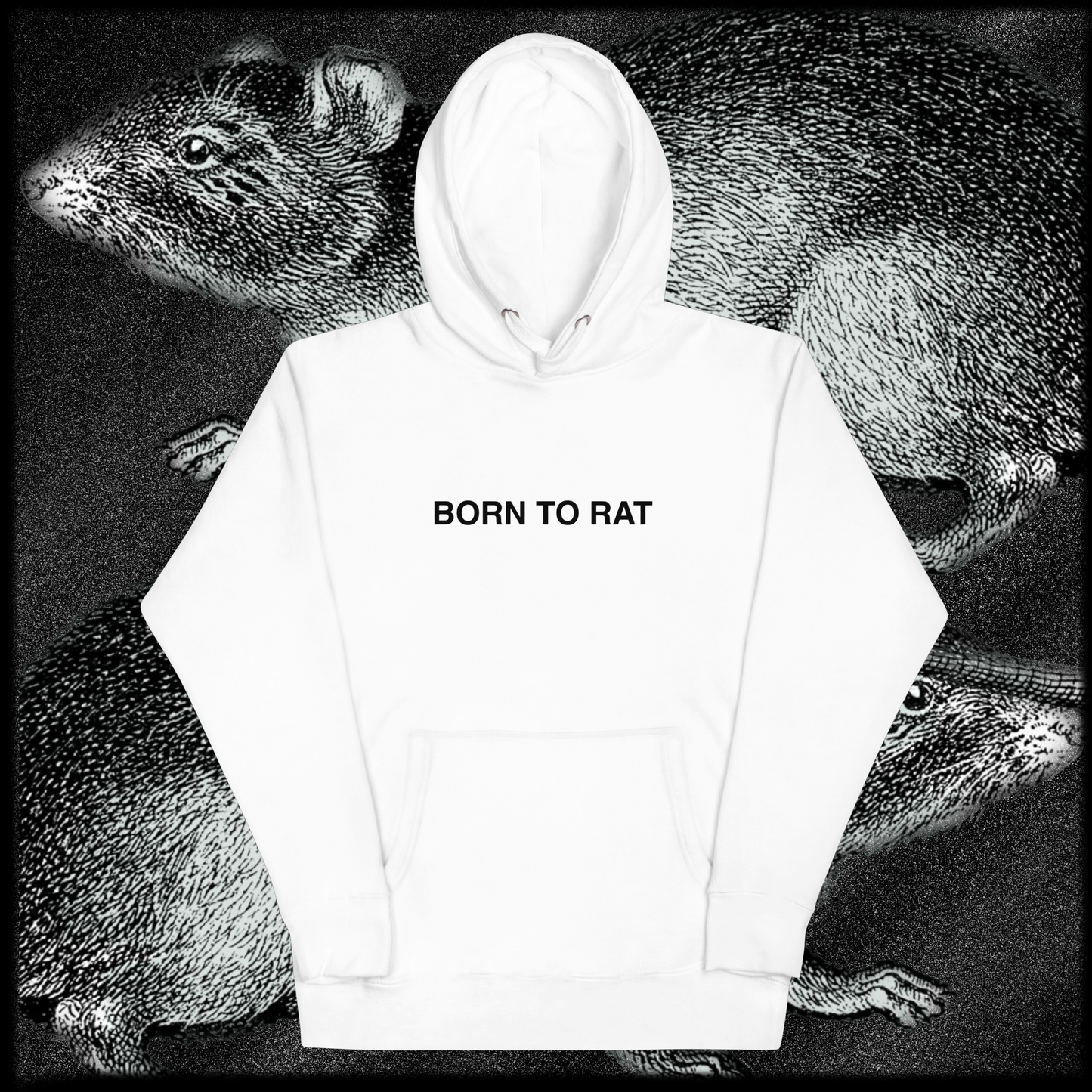 born to rat hoodie (text only)